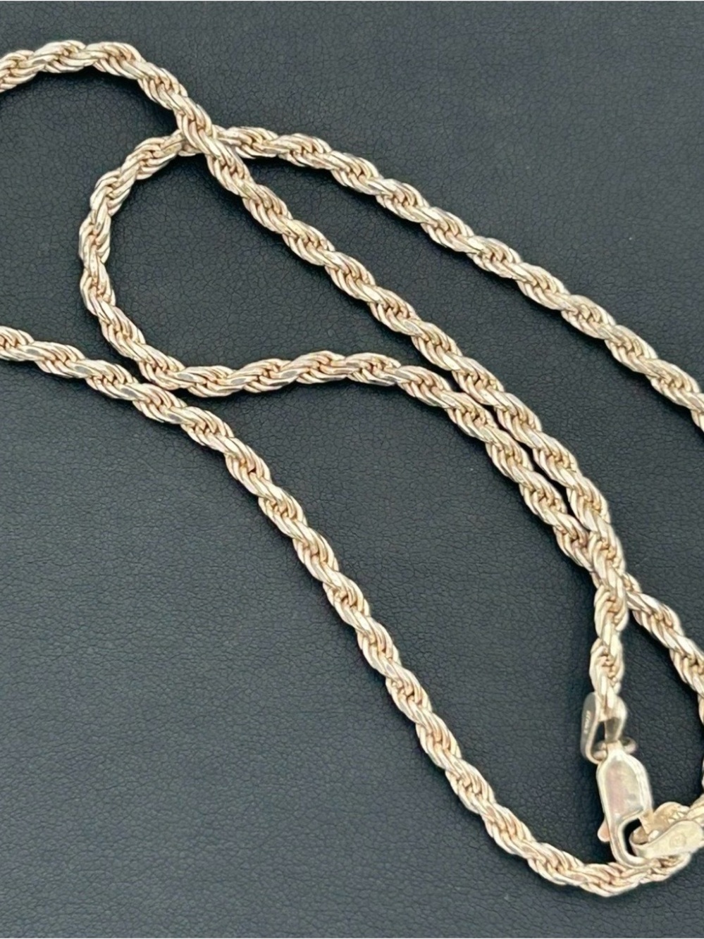 Sterling Silver 3mm Men’s Rope Chain - Picture 4 of 6